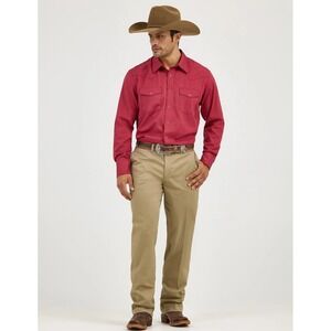 Wrangler Riata‎ Relaxed Fit Flat Front Stretch Fabric Men's Pants 32 X 32